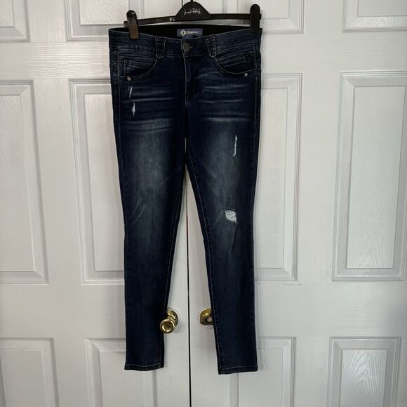 Democracy ABsolution‎ Distressed Stretch Blue Jeans Women Size 4 - Picture 1 of 9
